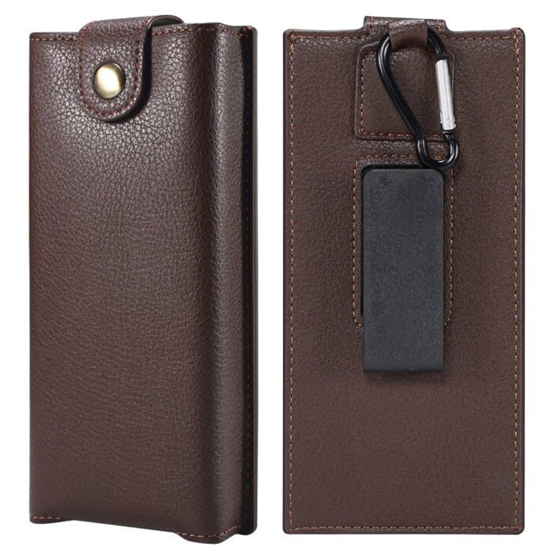 For Samsung Galaxy Z Fold3 5G/Fold2 5G/Fold4 5G/Huawei Mate X2/Xs Phone Belt Loop Waist Bag Microfiber Leather Rotary Belt Clip Phone Case Pouch - Brown For Samsung Galaxy Z Fold3 5G/Fold2 5G/Fold4 5G/Huawei Mate X2/Xs Phone Belt Loop Waist Bag Microfiber Leather Rotary Belt Clip Phone Case Pouch - Brown